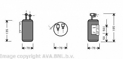 AVA QUALITY COOLING vwd169 -  Осушитель, кондиционер